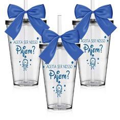 3 Copos Convite Personalizados para Pajem - Disney