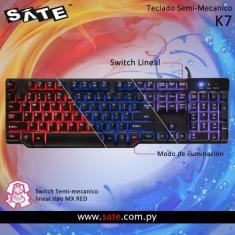 Teclado Sate K71 Gamer Semi Mecanico Port - Satellite