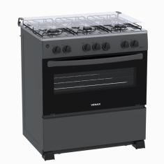 Fogao 6 Bocas Venax Picasso Mesa Inox GIIi Grafite Gas Glp