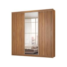 Guarda-roupa Casal com Espelho 3 Portas de Correr 2 Gavetas Demóbile R