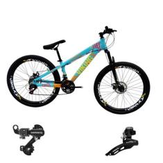 Bicicleta Vikingx 21v Aro 26 Tuff 25 Aluminio Cambio Shimano Dianteiro