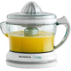 Espremedor de Frutas Mondial Turbo Citrus E-01 1,25 Litros Acionamento Automático Branco - 220v