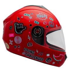 Capacete Moto Tamanho Pequeno Fly Young Live-Unissex