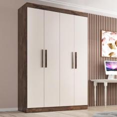 Guarda Roupa Solteiro Lisboa 4 Portas 2 Gavetas - Tonielque Móveis, Ch