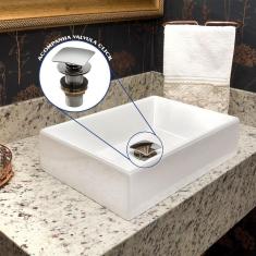 Kit Cuba Torino Sobrepor C/ Valvula Click Branco Branco