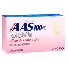 AAS Ácido Acetilsalicílico 100mg Infantil 30 comprimidos 30 Comprimidos