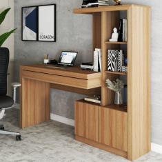 Mesa Escrivaninha 2  Portas 1 Gaveta para Computador Homework Amêndoa - Panorama Móveis