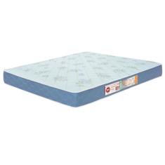 Colchão Casal King Max Espuma D45 193x203x18cm Branco/Azul - Castor, B