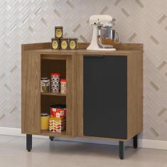 Balcão Para Cozinha Canto Reto Toscana Espresso Móveis