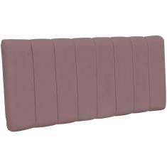 Cabeceira Cama Box Painel Casal 140 Cm Dubai W01 Suede Rosê