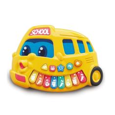Teclado Musical Infantil Ônibus Escolar Colorido -Shiny Toys