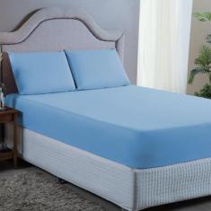 Jogo de Lençol Casal Padrão Aveludado 400 Fios Cama Box com Elástico 0