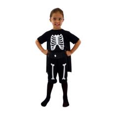 Fantasia Halloween Infantil Super Caveirinha com Acessórios - Masquera
