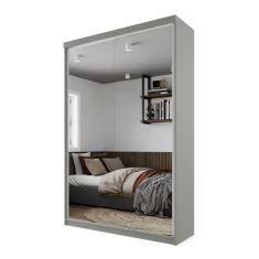 Guarda-roupa Solteiro 100% Mdf Bp Com 2 Portas De Espelho Geneve Urbi