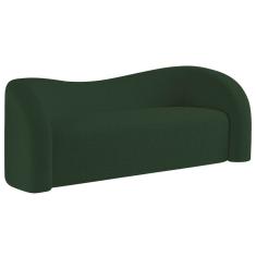 Sofá Curvo 3 Lugares Orgânico Coréia 180cm Linho Verde