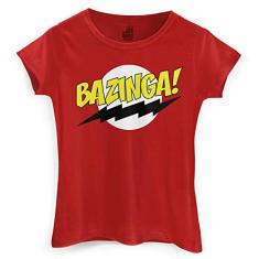 Camiseta Feminina The Big Bang Theory Bazinga! Clássica