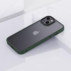 Para iPhone 12 Mini Capa Antidetonante Para iPhone 11 12 Pro Max XR X XS Max 8 7 Plus Capa Protetora Translúcida Fosca, DRAK GREEN, Para iPhone 11