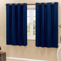 Cortina Blackout Pvc Corta 100% A Luz 2,80X1,80 Azul Marinho