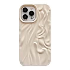 Capa de telefone plissada de cor sólida brilhante e luxuosa para iphone 14 13 12 11 Pro Max Silicone macio TPU capa traseira, branca, para iphone 13
