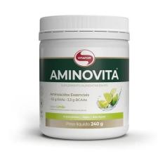 Aminoácidos Essenciais Aminovita Pote C/ 240G Limão - Vitafor