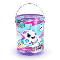 Pelúcia para Pintar Airbrush na Lata Unicórnio Mar - Fun Divirta-se