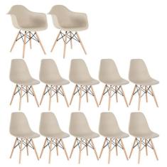 Conjunto 2 X Cadeiras Eames Daw Com Braços + 10 Cadeiras Eiffel Dsw -