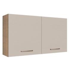 Armário Aéreo 120 Cm 2 Portas Agata Madesa Rustic/crema