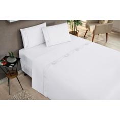 Jogo de cama imperial queen  4 peças de micropercal 180 fios - SAFIRA 