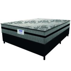 Cama Box Casal King Colchão Gazin Com Molas Ensacadas Rubi 193x203x70c