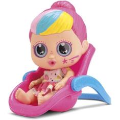 Boneca little dolls glitter - carrinho de passeio - DIVERTOYS