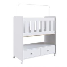 Mini Berço Moisés By 510 2 Gavetas Branco Completa Móveis