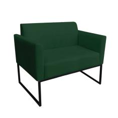 Namoradeira Marisa Suede Base Industrial Metálica Preto