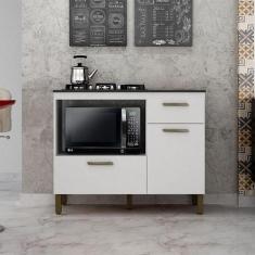 Balcão para Cooktop Ambiente Teresina Branco Fosco - Valdemóveis - VAL