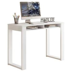 Escrivaninha Para Escritorio Megow 104 Cm Branco Mbl Branco