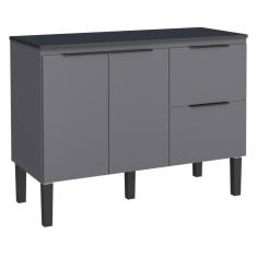 Balcão Gabinete Ipanema 2 Gavetas Cinza