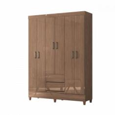 Guarda Roupa Casal com Pés 6 Portas 2 Gavetas Jequitiba New Opção - Op