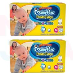 Fralda Calça Mamypoko Dia e Noite Amarelo 2 pacotes M  6-10kg 68 unida