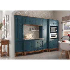 Cozinha Modulada 5 peças - Azul Petróleo