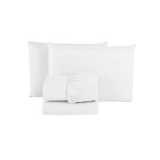 Jogo Cama Super King 200 Fios 3 peças Lençol de Algodão - MF ENXOVAIS,