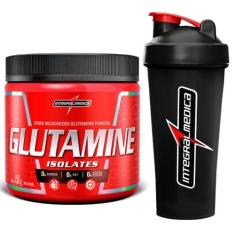 Glutamina Pura 150g + Coqueteleira Preta Integralmedica