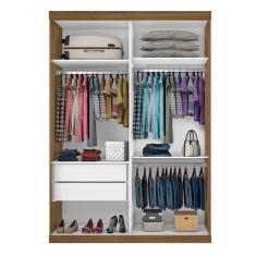 Guarda Roupa Solteiro 2 Porta De Correr E 3 Espelhos Cléo Minastex