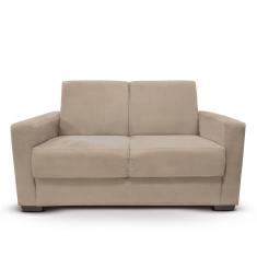 Sofá 2 Lugares Sala De Estar Recepção Suede Vitória Bege Claro