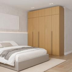 Guarda-roupa Modulado 6 Peças 10 Portas Jade Cabecasa Madeiramadeira Avelã