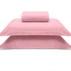 Jogo De Cama Buettner Casal Malha 100% Algodao Liso 3 Peças Image Rose