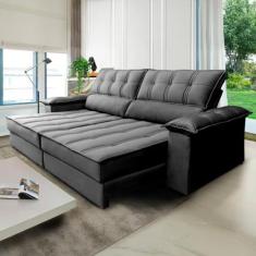 Sofá Retrátil e Reclinável 3 Lugares Ferrara - Hellen Estofados