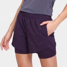 Short Adidas Aeroready Made for Training 2 in1 Minimal Feminino, Roxo,