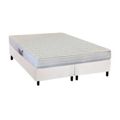Cama Box Queen: Colchão Espuma Herval Ag65 Firme Frontier + Base Crc Courano White(158X198)