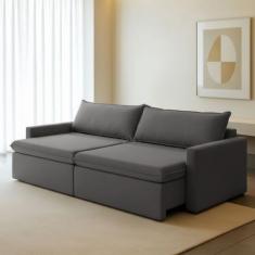 Sofá Cama Retrátil e Reclinável 200cm Marselha - Montano Estofados