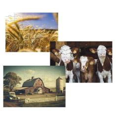 Kit 3 Quebra-Cabeças Cognitivos Vida No Campo De 90 Peças