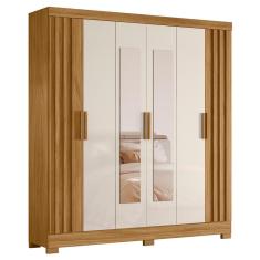 Guarda Roupa Casal Valença 6 Portas Ripado com Espelho - Moval